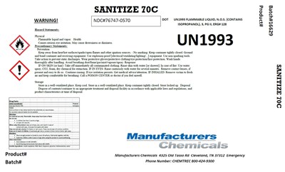 Sanitize 70c (Label Mc Sanitize 70c)